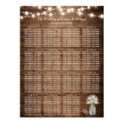 Rustic Wood Baby's Breath 15 Tables Seating Chart
