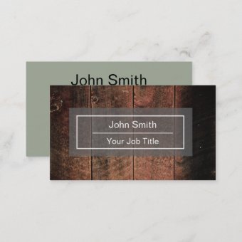 Rustic Wood Background Business Card | Zazzle