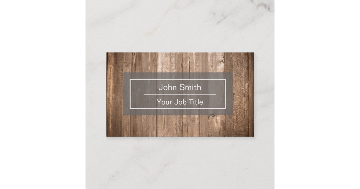 Rustic Wood Background Business Card | Zazzle.com