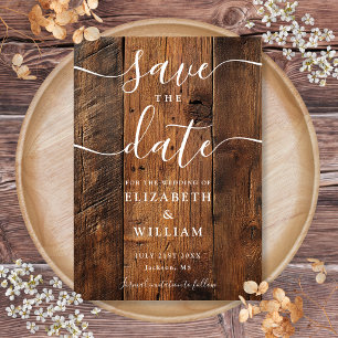 Rustic Wood Barn Boho Chic Wedding Save The Date