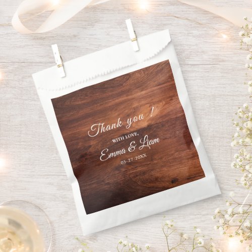 Rustic Wood Barn Grain Wedding Favor Bag