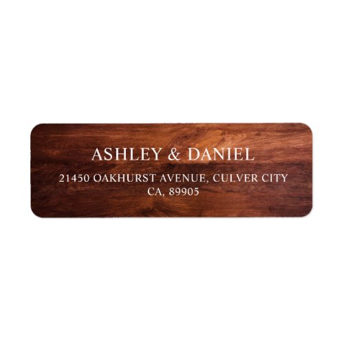Rustic Wood Barn Grain Wedding Label
