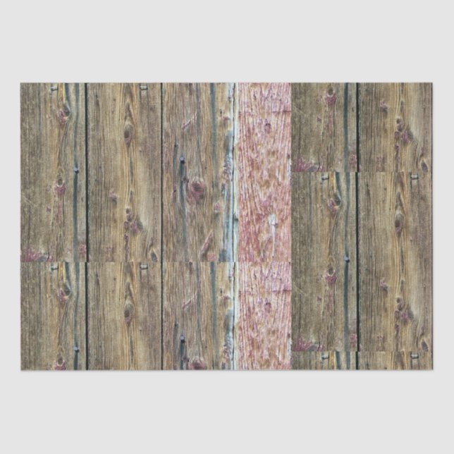 Rustic Wood Barn Panels Tissue Paper (Front)