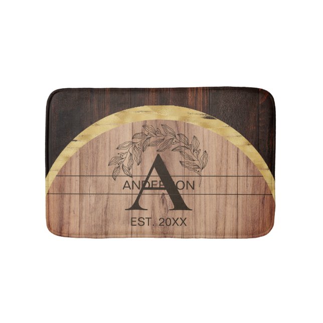 Rustic Wood Bath Mat (Front)