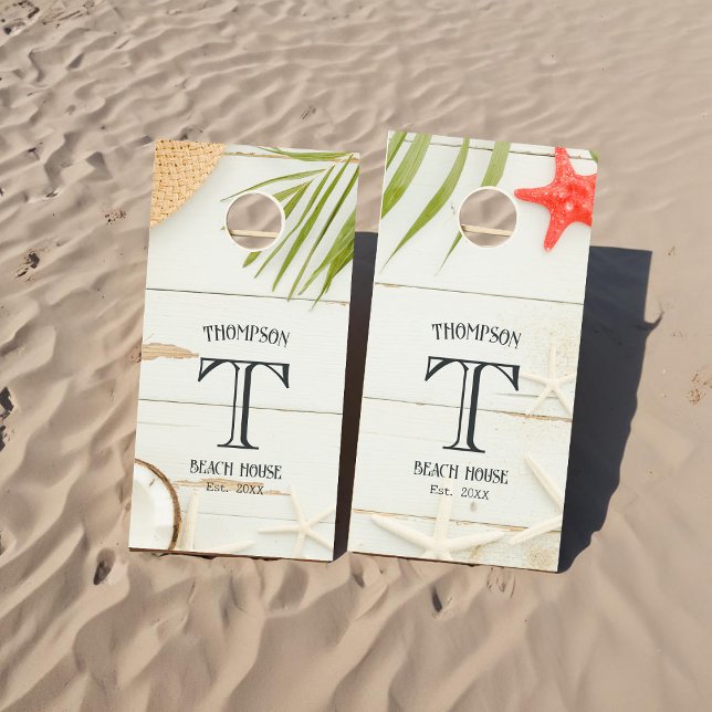 Rustic Wood Beach Cornhole Set (Rustic Wood Beach Cornhole Set)