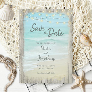 Wood Background Save the Date Cards & Invitation Templates | Zazzle