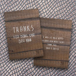 Rustic Wood Best Man Thank You Message Card at Zazzle