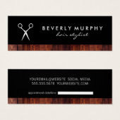 Rustic Wood Black with Shear Logo Appointment (Front & Back)