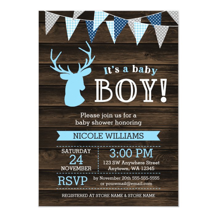 baby boy deer themed baby shower