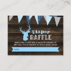 Rustic Wood Blue Deer Boy Diaper Raffle Ticket