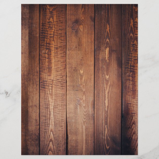 Rustic Wood Boards Craft Paper (Front)