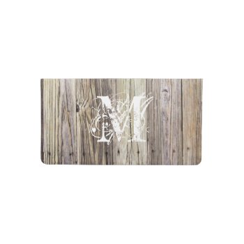 Rustic Wood Boards With Monogram Checkbook Cover by ICandiPhoto at Zazzle
