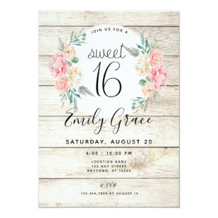 sweet 16 invitations zazzle
