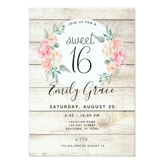 rustic wood boho floral