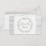 Rustic Wood & Botanical Leaf Branches Green Wreath Business Card