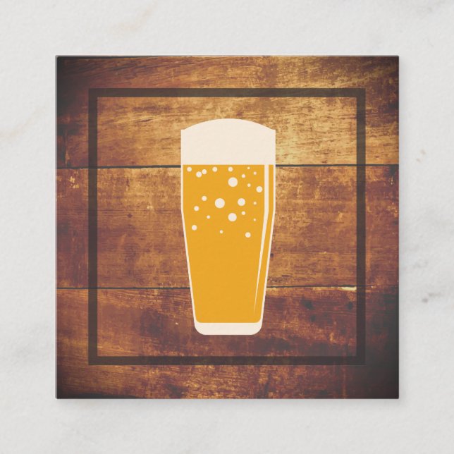 Rustic Wood | Brewery Square Business Card (Front)