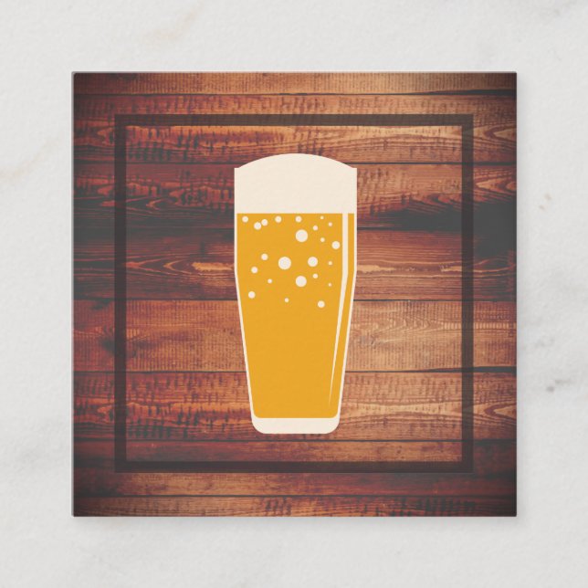 Rustic Wood | Brewery Square Business Card (Front)