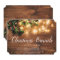 Rustic wood brown country lights Christmas brunch