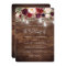 Rustic Wood Burgundy Floral Lights Wedding
