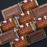 Rustic Wood Burgundy Floral Wedding Hershey's Miniatures<br><div class="desc">Modern Elegant Calligraphy Script Watercolor Burgundy Floral Wedding Love is Sweet Chocolate Candy Bars include burgundy roses,  pink roses,  red roses and botanical greenery. Rustic Wood Print.</div>