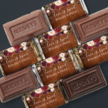 Rustic Wood Burgundy Floral Wedding Hershey's Miniatures<br><div class="desc">Modern Elegant Calligraphy Script Watercolor Burgundy Floral Wedding Love is Sweet Chocolate Candy Bars include burgundy roses,  pink roses,  red roses and botanical greenery. Rustic Wood Print.</div>