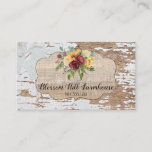 Rustic Wood Burlap Shabby Distressed Business Card