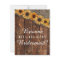 Rustic Wood & Burlap Will You Be My Bridesmaid