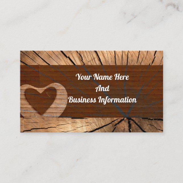 Rustic Wood Business Card (Front)