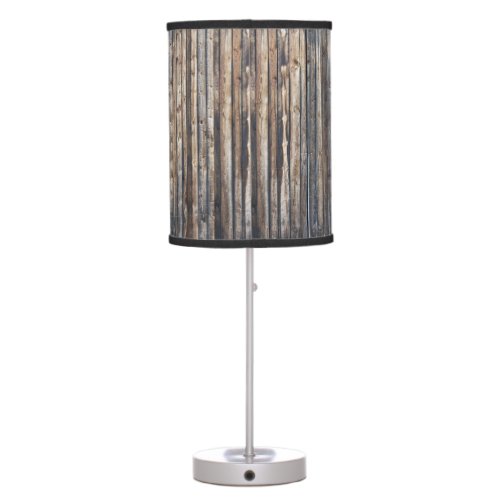 Rustic Wood Cabin Home Decor Table Lamp