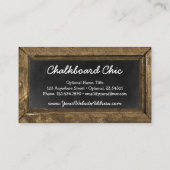 Rustic Wood Chalkboard Frame Shabby Chic Mint Business Card (Back)