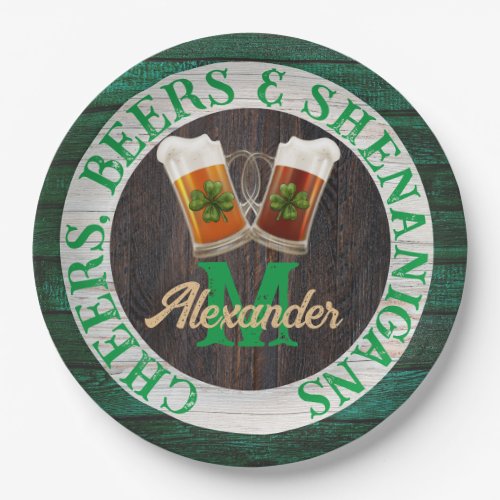  Rustic Wood Cheers Beers Shenanigans  Paper Plates
