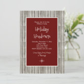 Rustic Wood Christmas Party Hoedown Invitation (Standing Front)