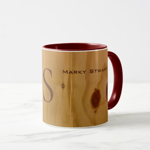 rustic wood color combo_mug with name mug
