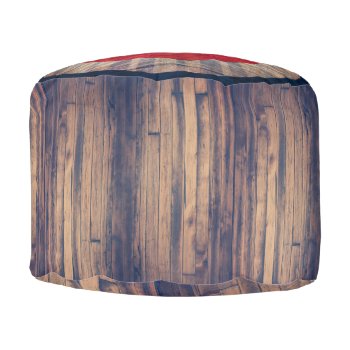 Rustic Wood Colorado Mountains Round Ottoman by ColoradoCreativity at Zazzle