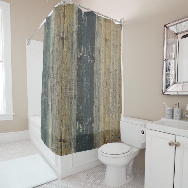 Rustic Wood Cottage Charm Bath  Shower Curtain (In Situ)
