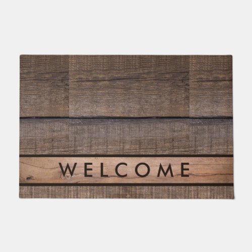 Rustic Wood Country Farmhouse Welcome Doormat