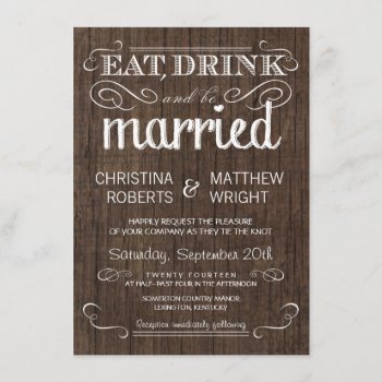 Rustic Wood Country Wedding Invitations by weddingtrendy at Zazzle