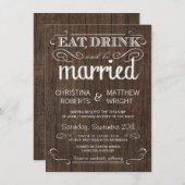 Rustic Wood Country Wedding Invitations (Front/Back)