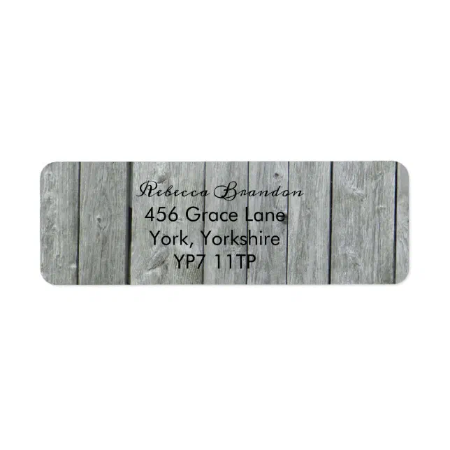 Rustic Wood Country Wedding Return Address Label | Zazzle