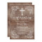 Rustic Wood Cross Confirmation Invitation