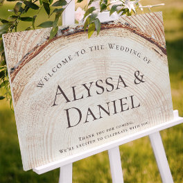 Rustic Wood Cut Welcome to the wedding Custom Foam Board