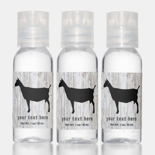 Rustic Wood Dairy Goat Hand Sanitizer