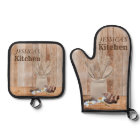 Rustic Wood Daisy Monogram Cook Name Kitchen