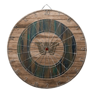 Rustic Wood Dart Board