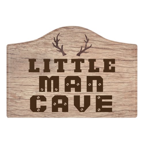 Rustic Wood Design Little Man Cave Door Sign