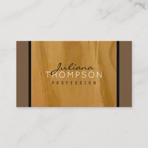 rustic wood elegant business card