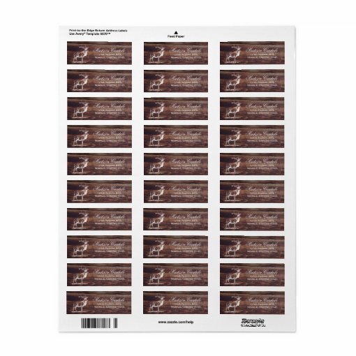 Rustic Wood Elk Wildlife Address Labels Zazzle