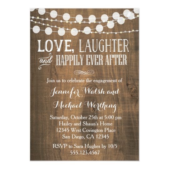 rustic wood engagement party invitation zazzle com rustic engagement party invitations