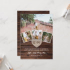 Rustic Wood Engraved Heart PHOTO SAVE THE DATE