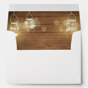 Rustic wood Envelope Boho jars lights elegant